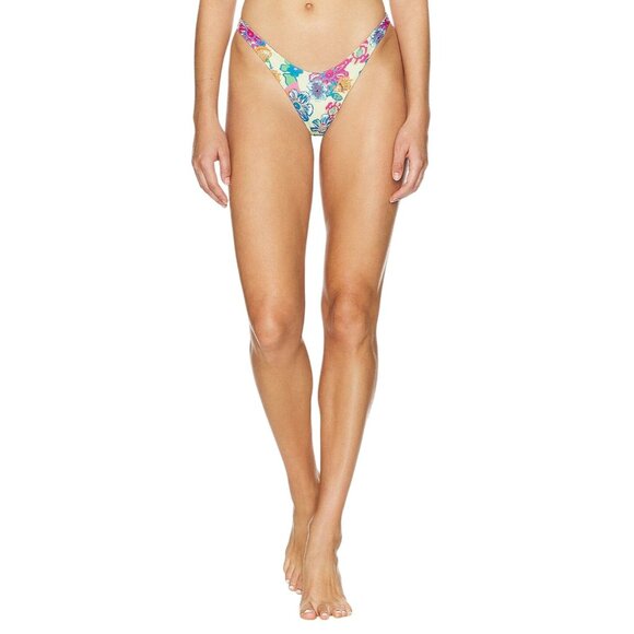 superdown Ashton Bikini Bottoms in Yellow Floral XSmall New Womens Swimsuit - Picture 1 of 7